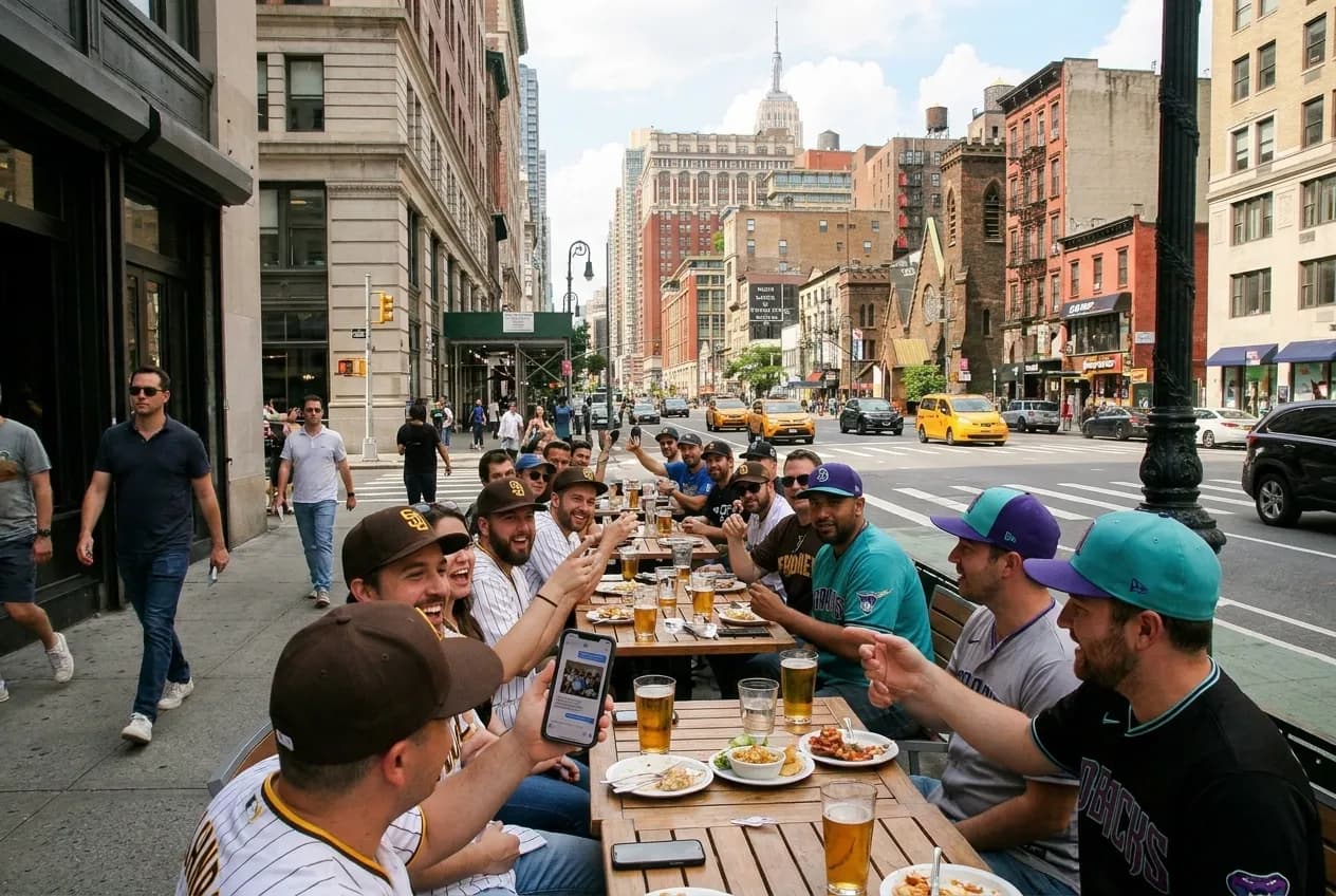 Local scene for Padres - Dbacks Game Social: NYC Baseball Fan Group Meetups in NYC