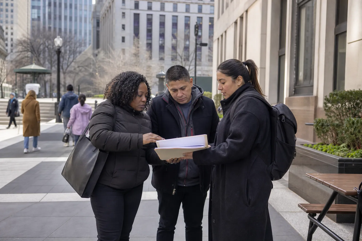 Local scene for u.s. department of homeland security: Federal Plaza Neighborhood Civic Tour in NYC