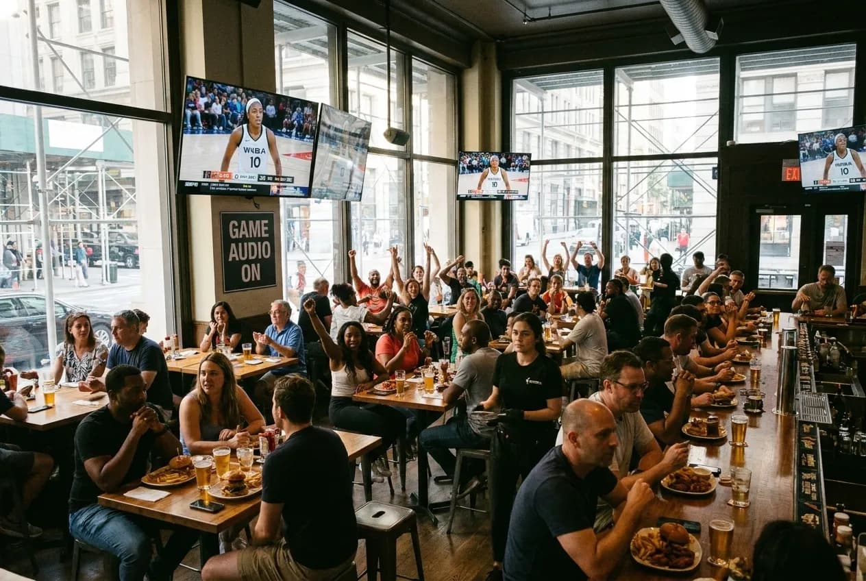 Cover for Jackie Young Aces Games: NYC Watch Party Venues with Sound in NYC
