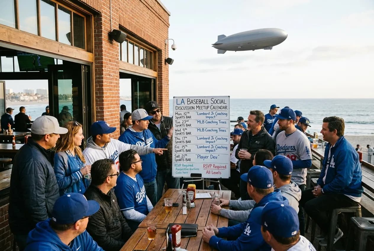 Cover for George Lombard Jr Coaching Career: LA Baseball Social Discussion Meetup Calendar in Los Angeles