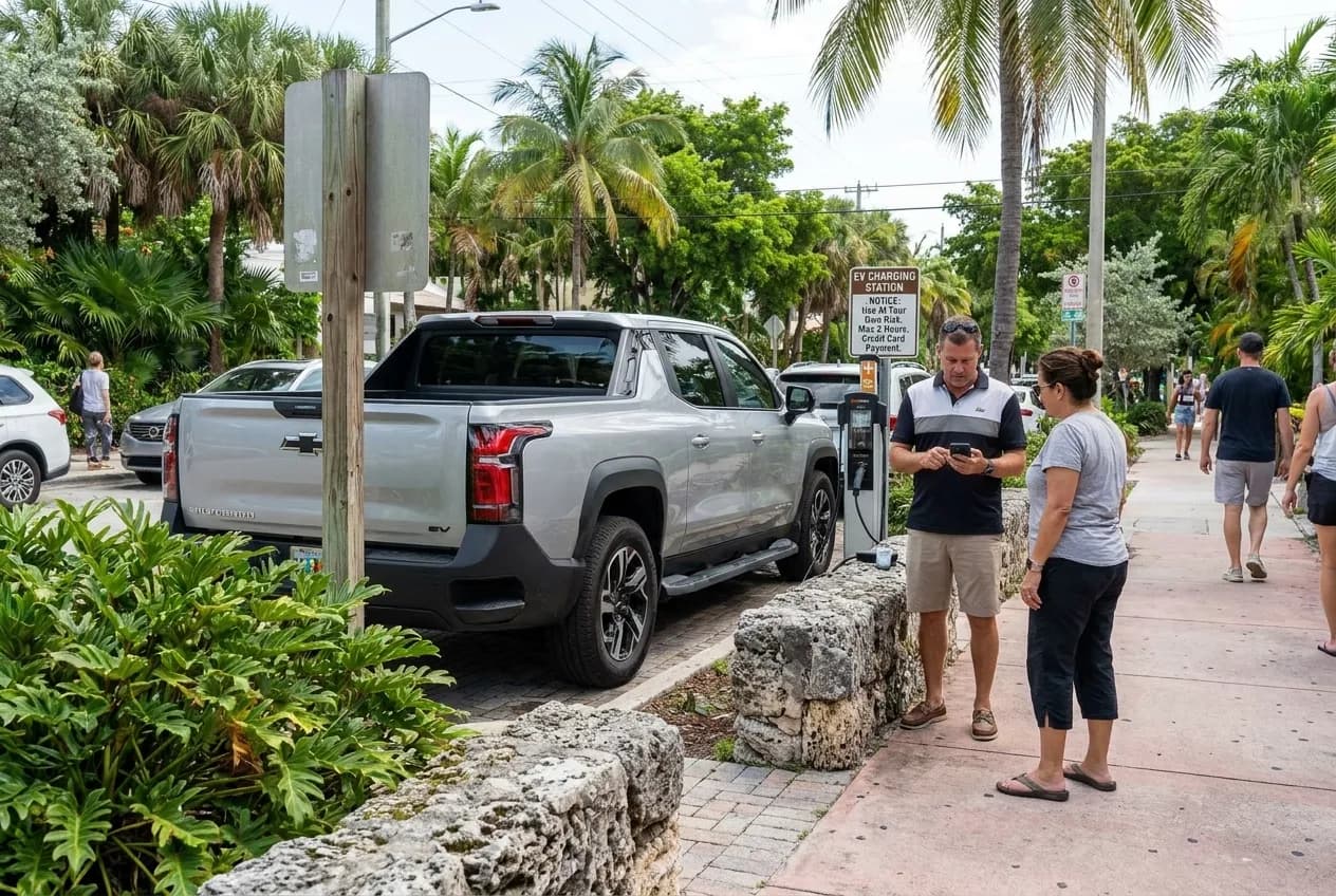 Local scene for Chevrolet Silverado EV Charging: Miami Neighborhood Routes for Electric Truck Owners in Miami