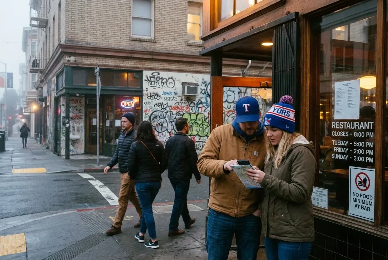 Local scene for Rangers Baseball or Hockey: SF Restaurants Near Sports Bars for Pre-Game Dinner in San Francisco