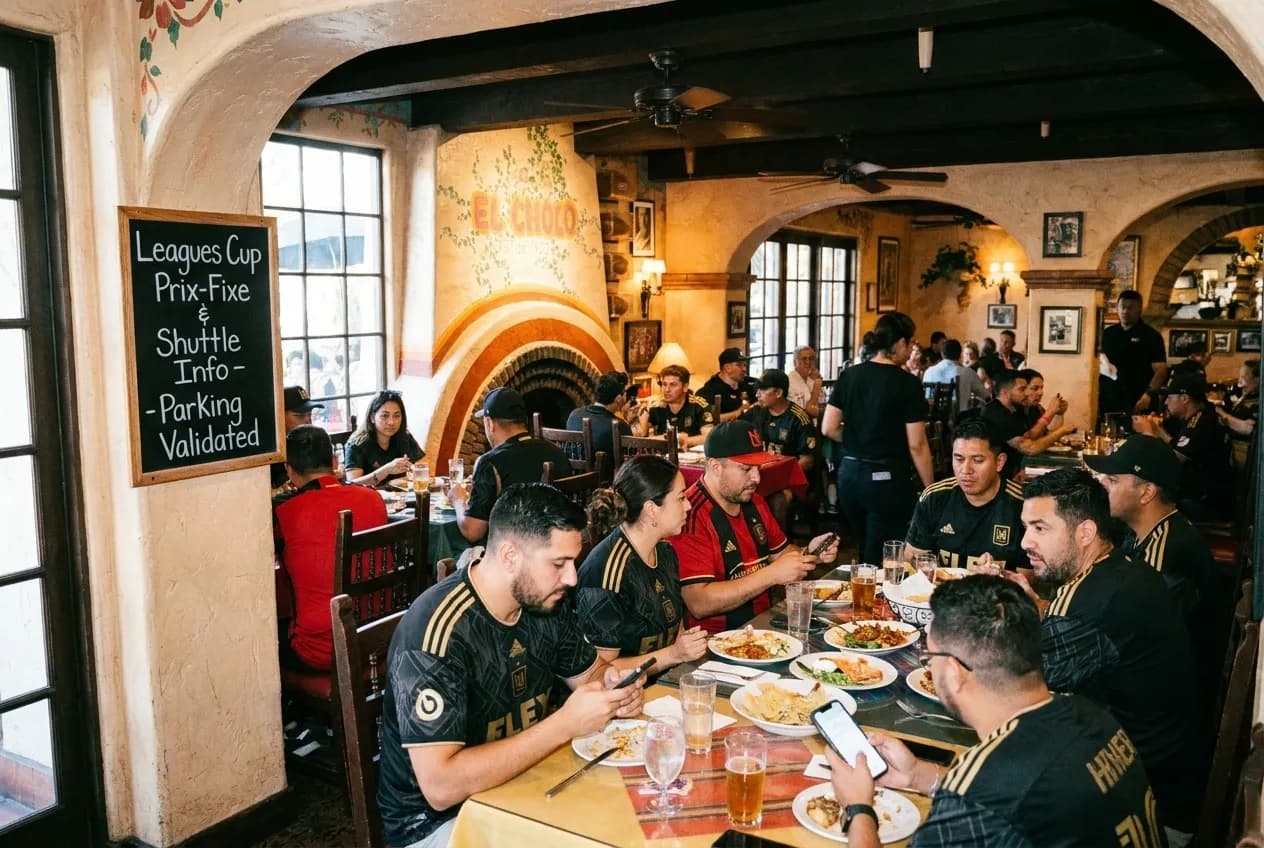Cover for columbus crew - atlas: LA Restaurants With Pre-Game Leagues Cup Specials in Los Angeles