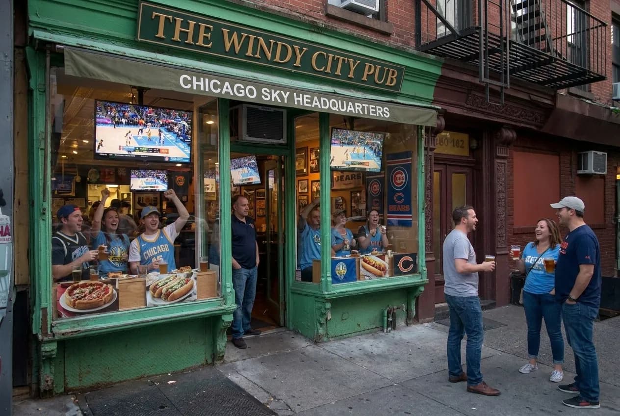 Local scene for Chicago Sky Fan Bars: NYC Nights Out for Midwest Transplants in NYC