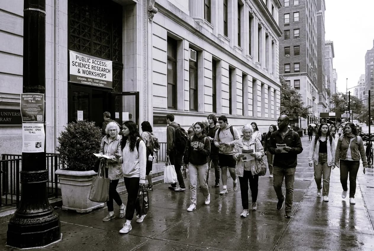 Cover for ScienceDaily Research Trends: NYC University Library Walks for Public Science Access in NYC