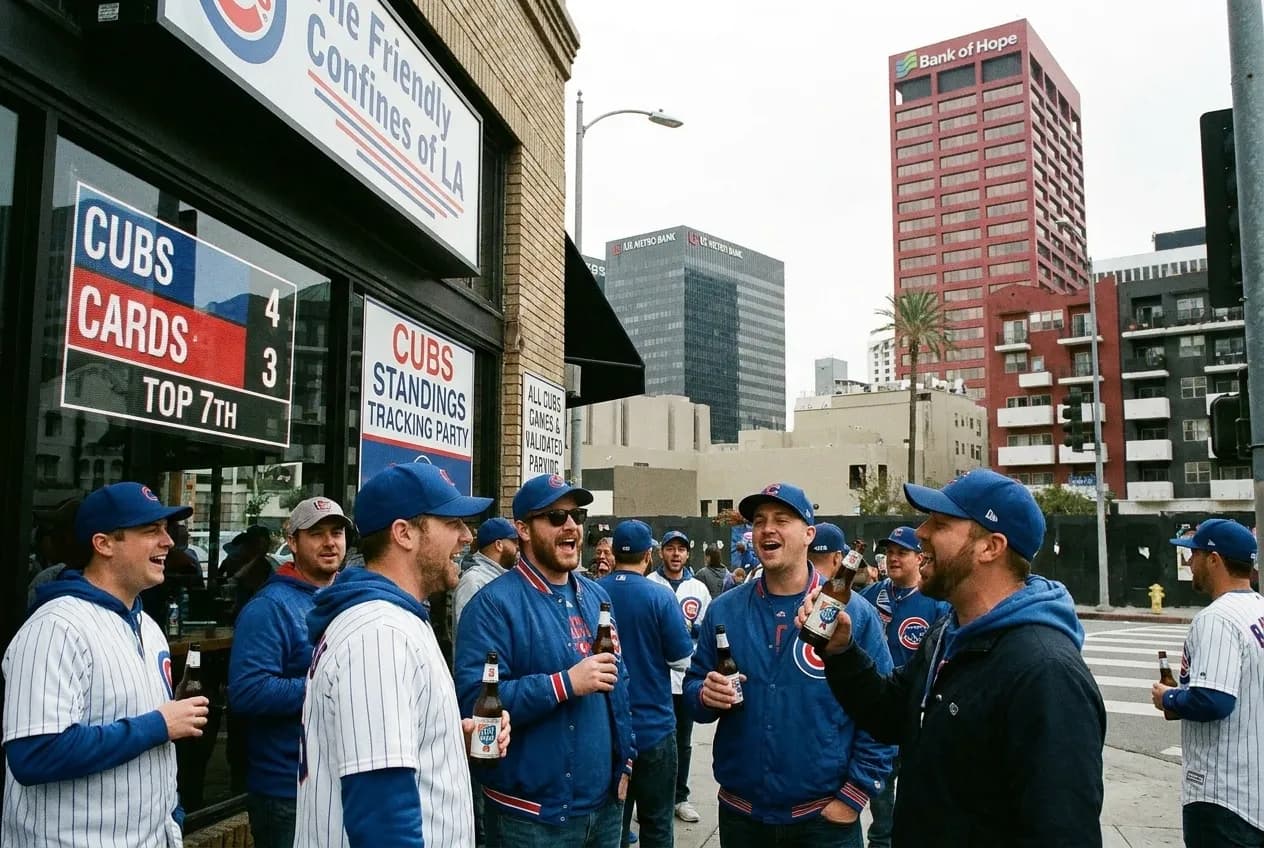 Cover for Cubs Standings Tracking Party: LA Midwest Transplant Bars With Live Scoreboards in Los Angeles