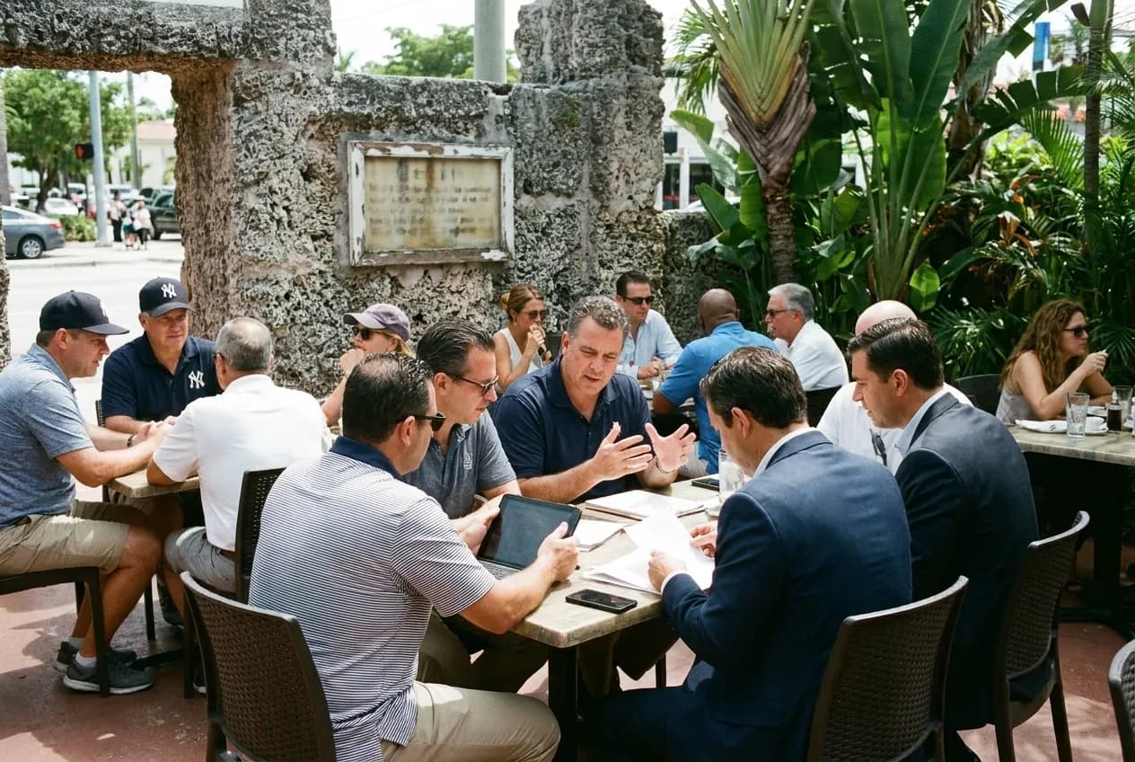 Local scene for Yankees Trade Rumors: Miami Restaurants Near Sports Radio Broadcast Studios in Miami