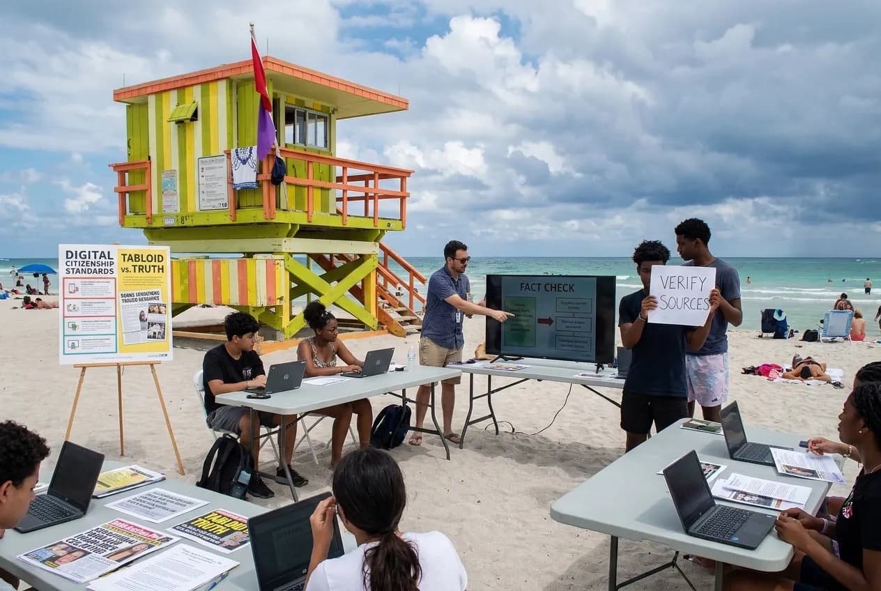 Cover for Perez Hilton Media Literacy: Miami School Library Fact-Checking Workshops for Teens in Miami