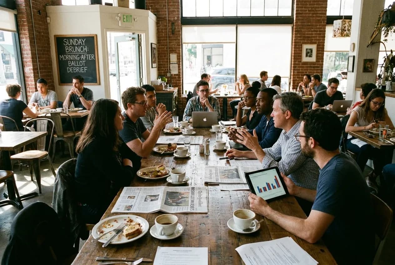 Local scene for Missouri Election Results Brunch: LA Cafés With Morning-After Ballot Debrief Tables in Los Angeles
