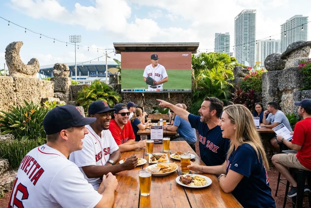 Cover for nick pivetta: Miami Sports Restaurants for Red Sox and Pitcher in Miami