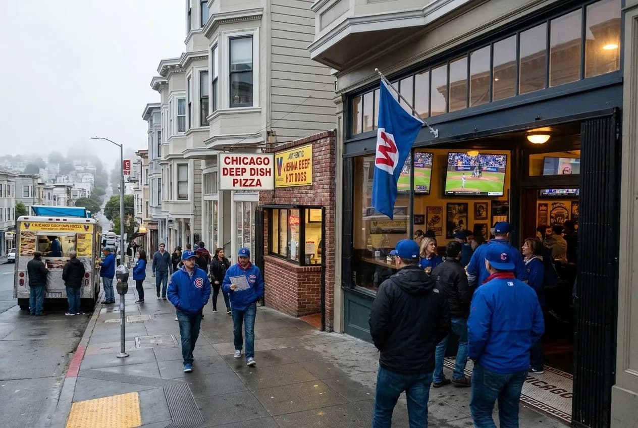 Cover for Cubs Fan Neighborhood: SF Midwest Transplant Bars and Chicago-Style Food Walks in San Francisco
