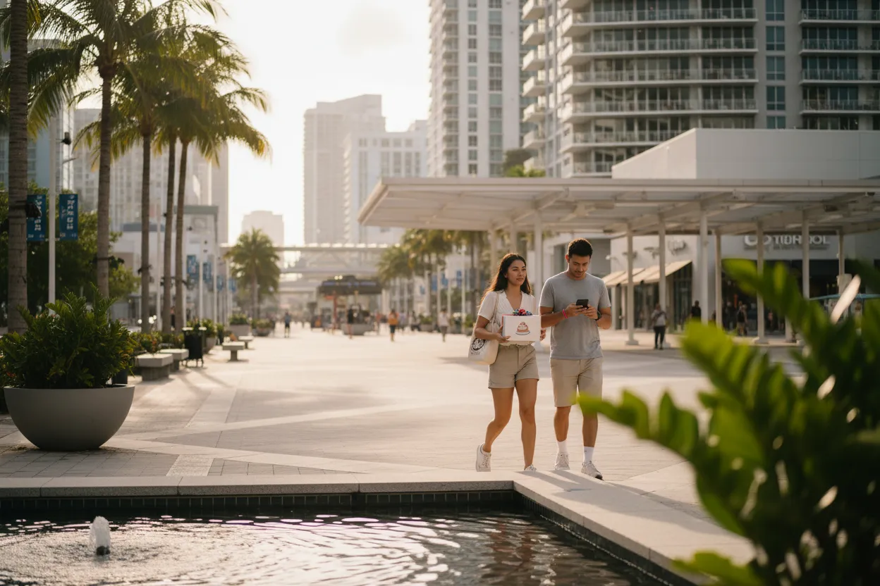 Practical city scene for Miami Nothing Bundt Cakes Near Me for Party Desserts