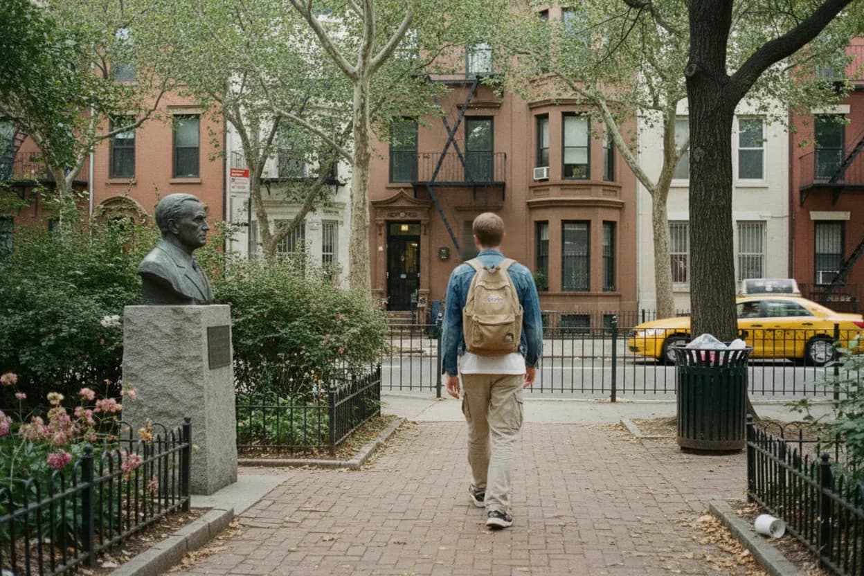 NYC experience scene for Morris Park’s Enrico Fermi Plaque Walk: A Tiny Science Detour in the Bronx