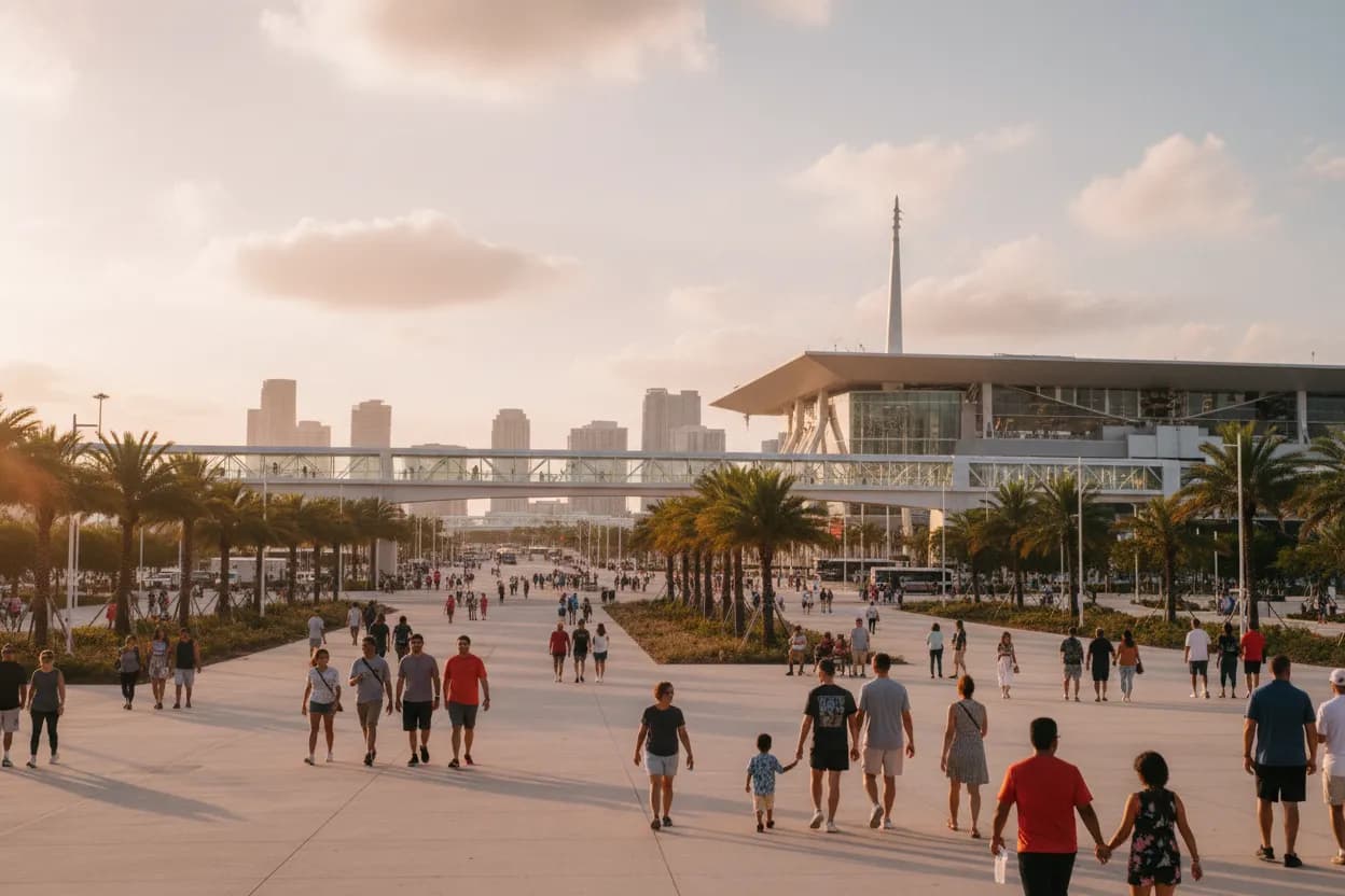 Realistic city scene for mexico vs usa u20: A Miami Sports and Social Plan