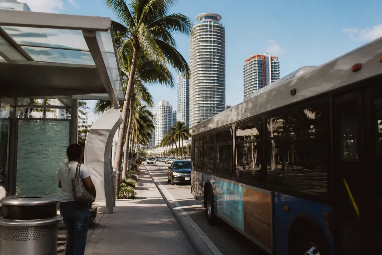 Realistic city scene for restaurant chain: How to Navigate Miami Without Guessing