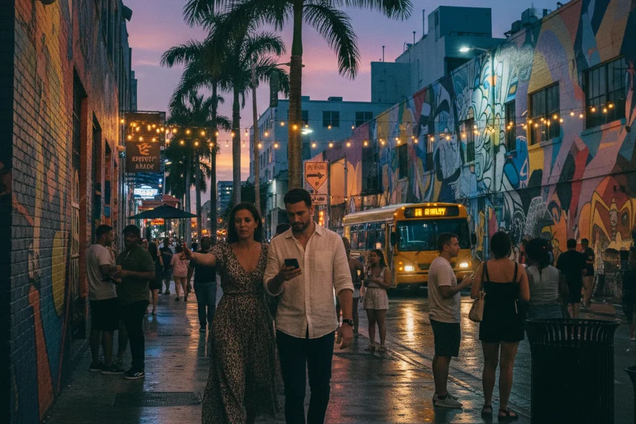 Practical city scene for ryan hurst: A Miami Night Out With Backups