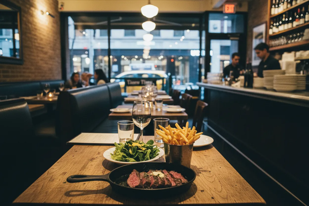 Local detail for Medium Rare NYC Guide for Fixed-Menu Steak Frites Nights