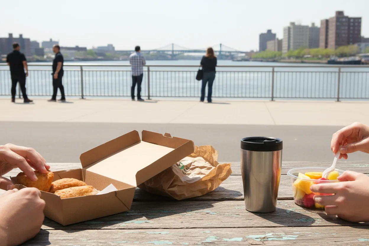 Editorial detail for Bronx Terminal Market Waterfront Path for a Free Stroller Break Before Shopping