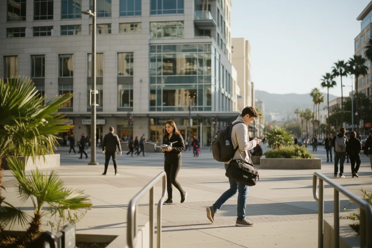 Practical city scene for LA Best Buy Near Me for Camera and Travel Tech