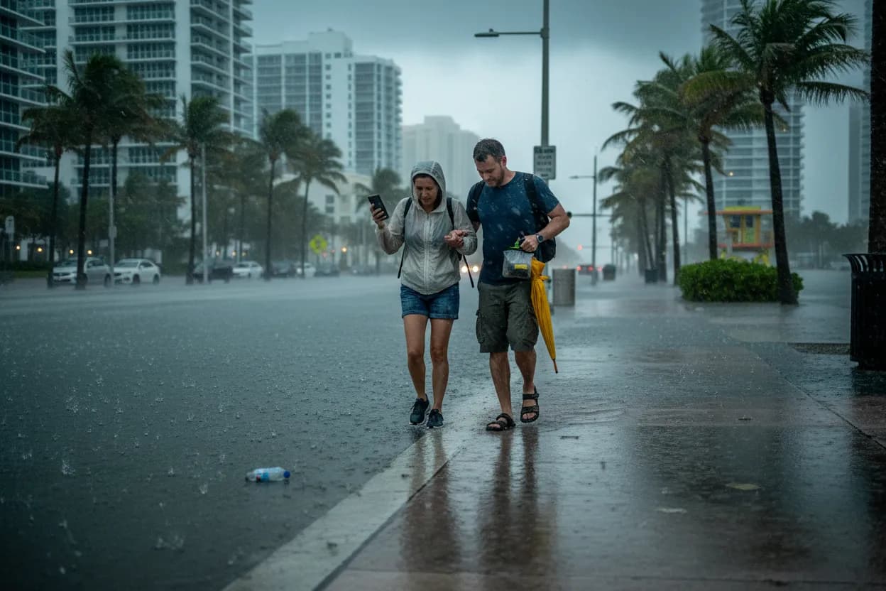 Practical city scene for Miami Flash Flood Warning Guide for Storm-Season Plans