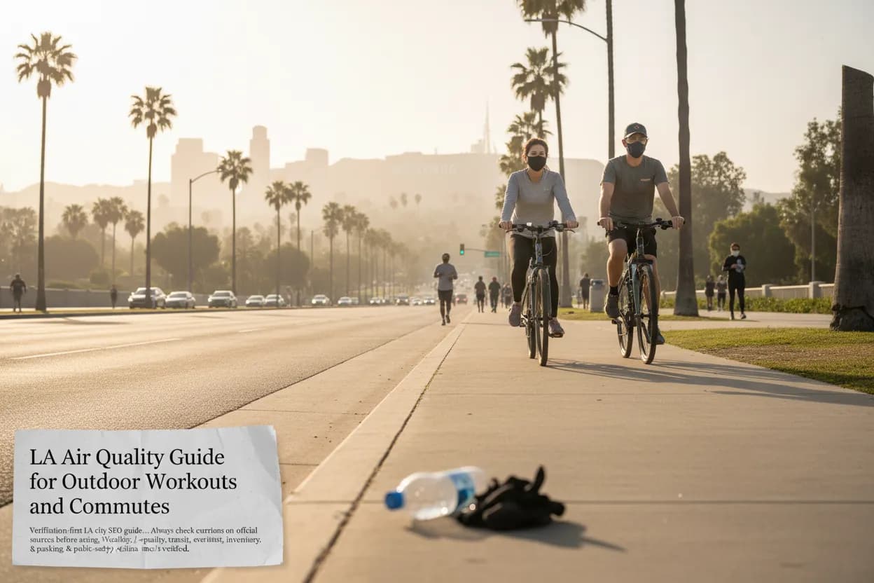 Practical city scene for LA Air Quality Guide for Outdoor Workouts and Commutes