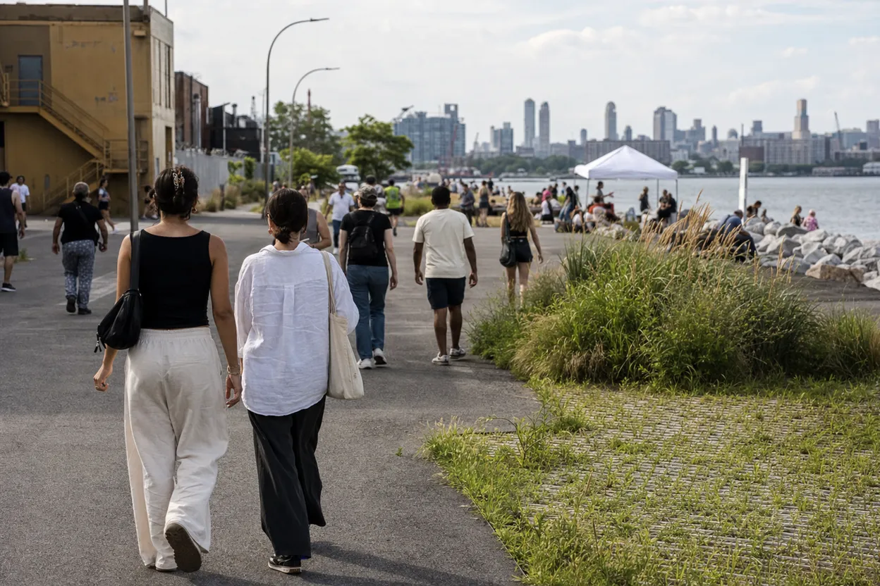 NYC experience scene for Brooklyn Army Terminal Salsa Night When the Bar Plan Needs Waterfront Air