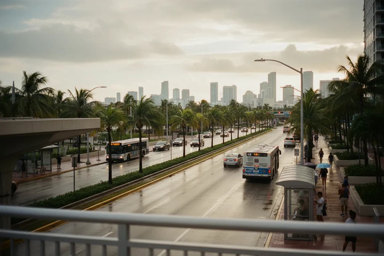 Realistic Miami scene for Miami Flash Flood Warning Guide for Storm-Season Plans