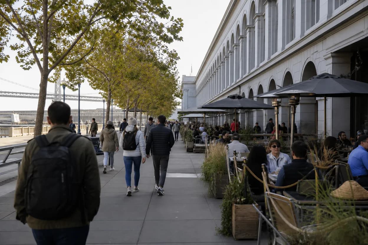 San Francisco experience scene for ellar coltrane guides Ferry Building restaurants for foggy Friday lunch