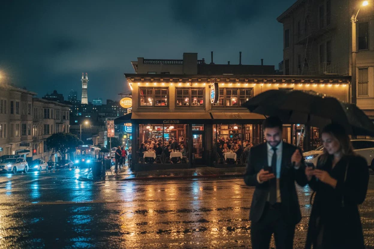 Realistic San Francisco scene for SF Resy Guide for Hard-to-Book Restaurants This Weekend