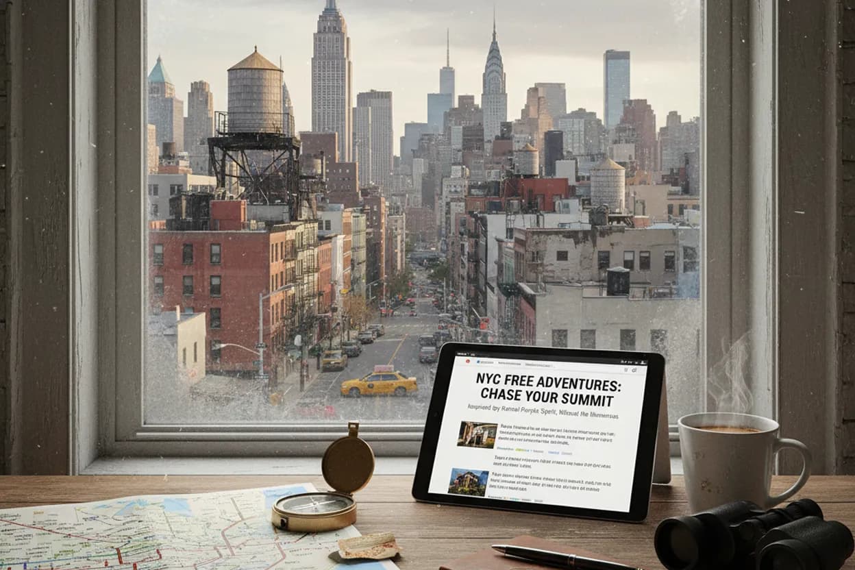 Realistic city scene for nirmal purja: Free NYC Culture and Outdoor Plan
