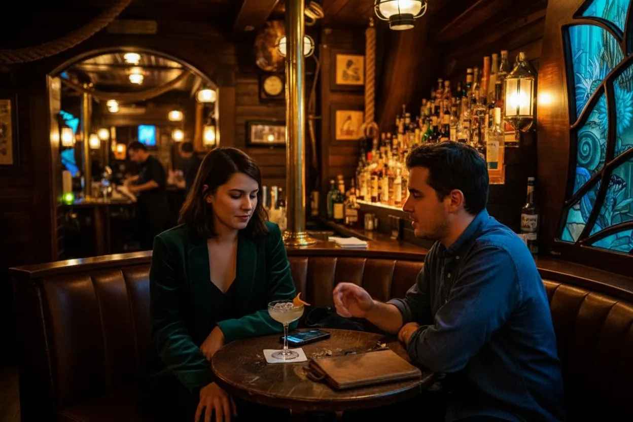 NYC experience scene for Sunken Harbor Club in Downtown Brooklyn for a Theatrical Rum Night Before BAM