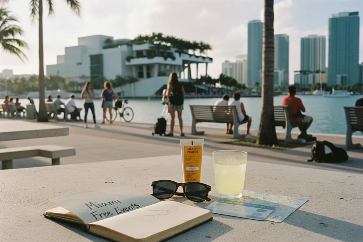 Realistic Miami scene for Miami Free Events Near Me for Budget Weekends