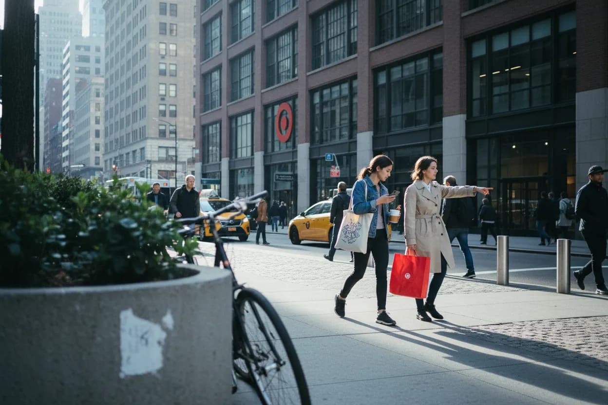 Practical city scene for NYC Target Guide for Errands Before Weekend Plans
