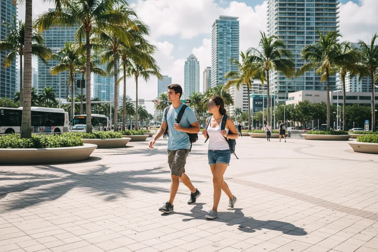 Practical city scene for enes kanter: The Miami Source-Checking Route