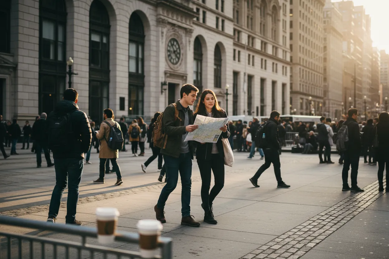 Practical city scene for house of the dragon: The NYC Source-Checking Route