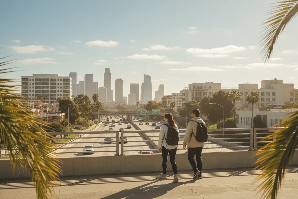 Practical city scene for LA Cruise America Guide for California Road Trips