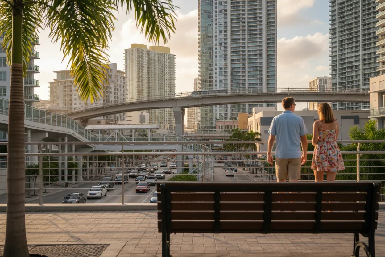 Practical city scene for Miami Applebee's Guide for Casual Group Dinner Plans