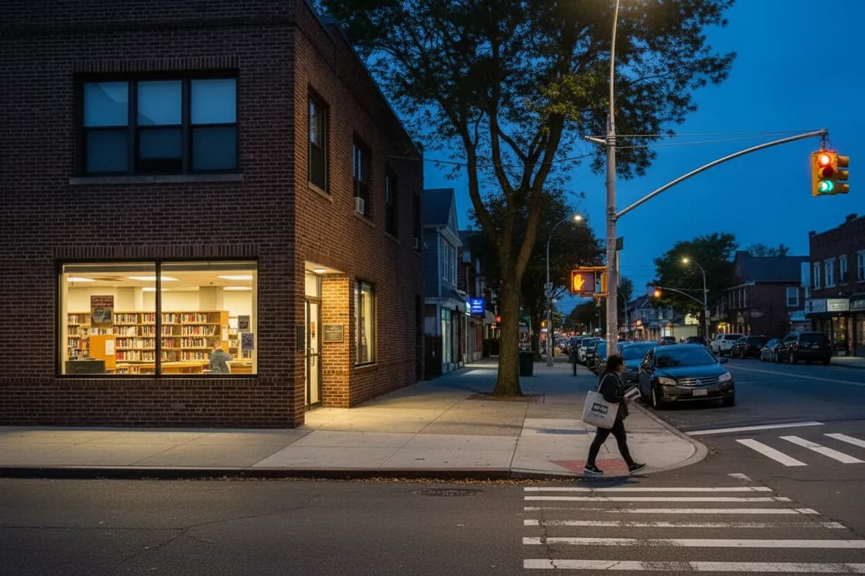NYC experience scene for Bayside Library Planner Check for Queens Teens Testing a Quiet Evening Routine