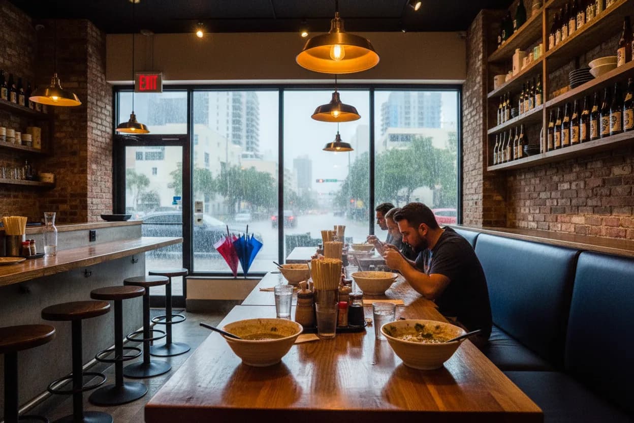 Local detail for Miami Jinya Ramen Near Me for Rainy Evenings