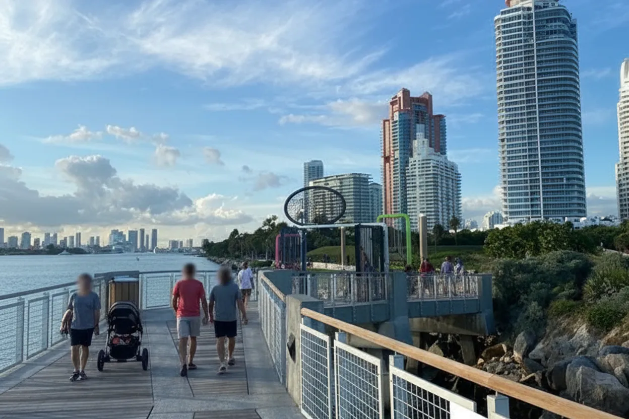 Miami experience scene for storm vs liberty Miami free watch plan near Metromover