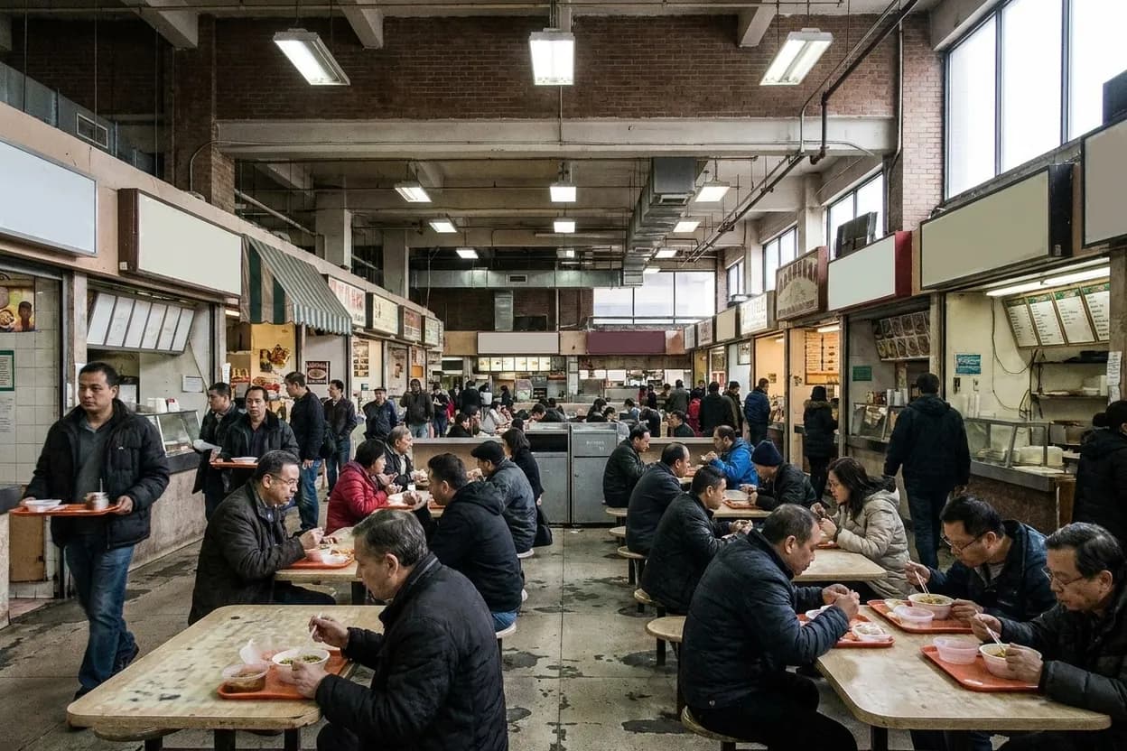 Cover scene for New World Mall Food Court: Flushing's Underground Food Maze for People Who Know Where to Go