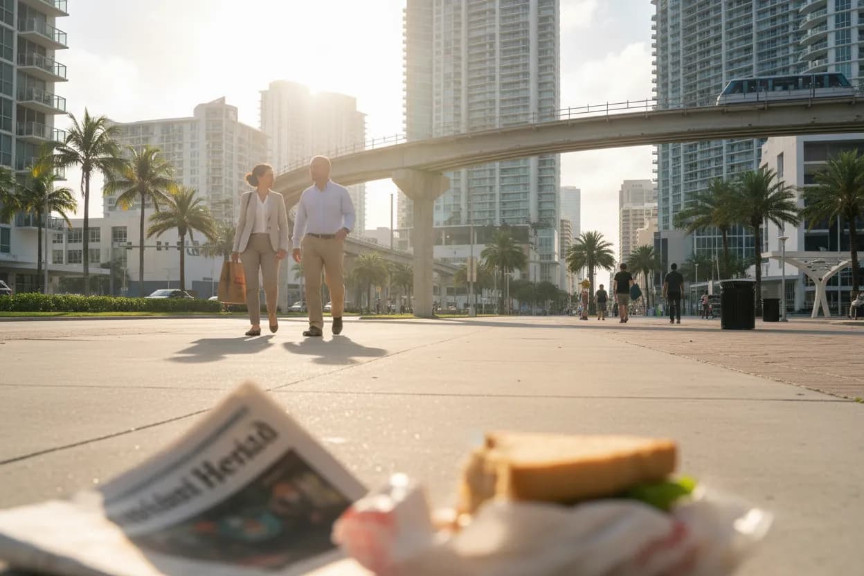 Practical city scene for Miami Firehouse Subs Guide for Office Lunch Catering