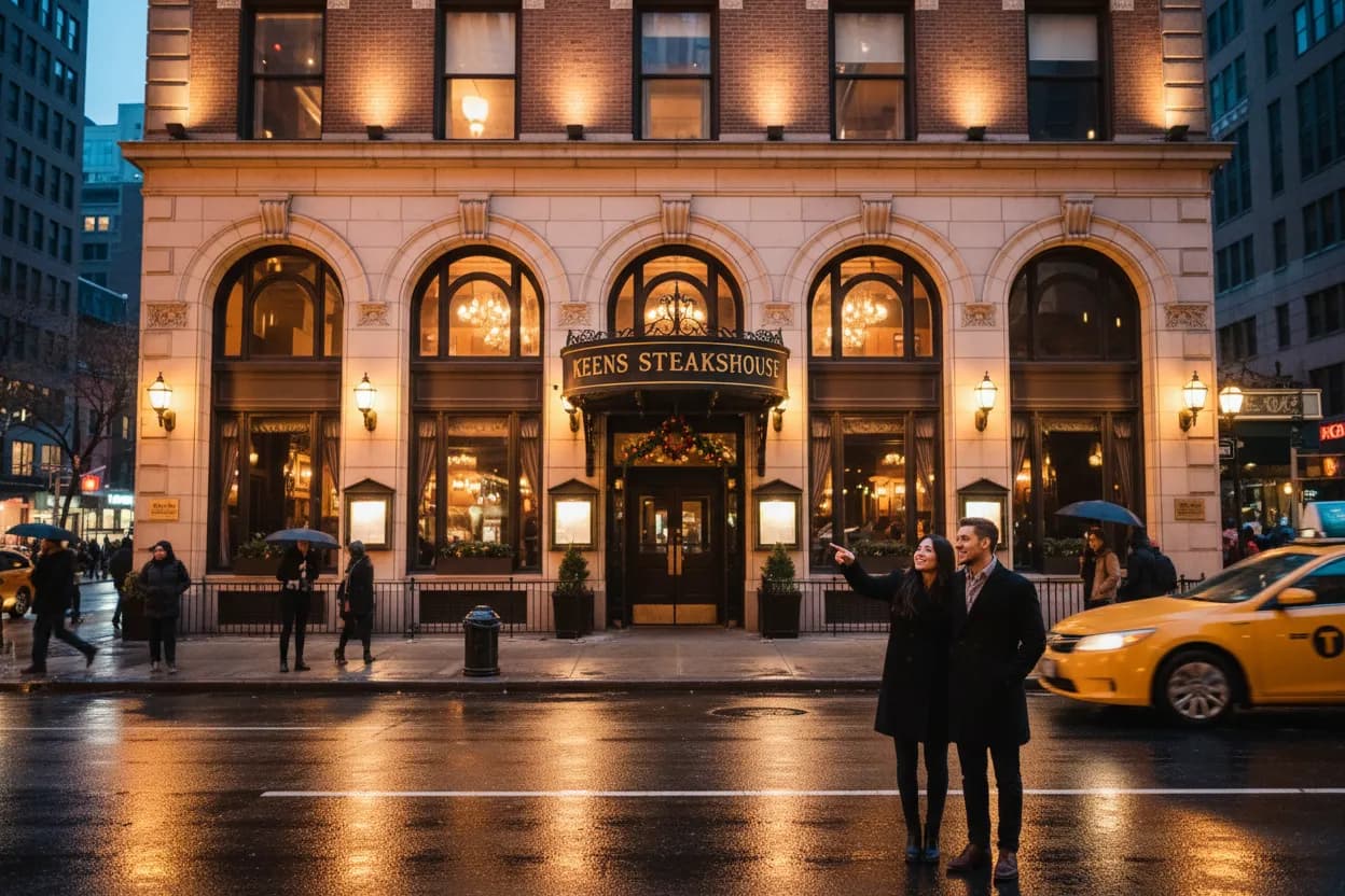 Realistic NYC scene for Keens Steakhouse NYC Guide for Old-School Celebration Dinners