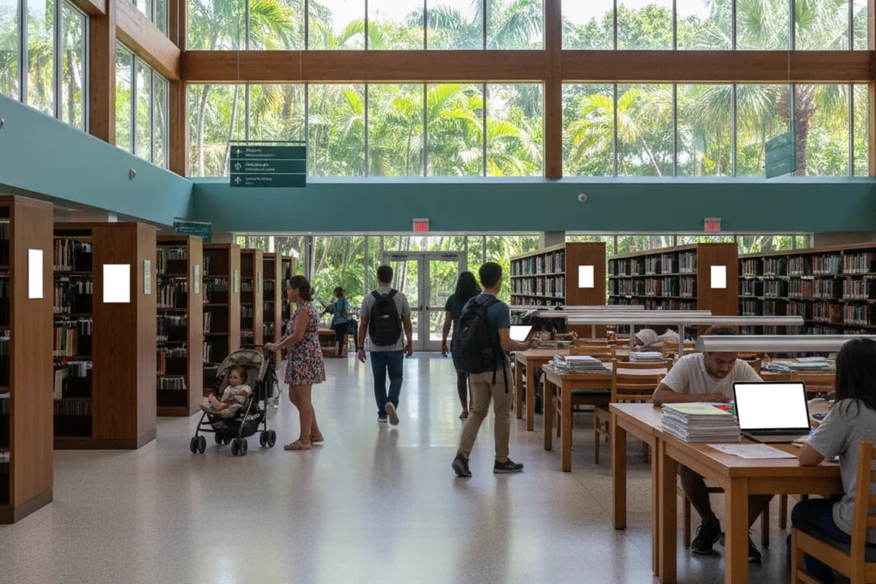 Miami experience scene for Verify protest rules before a Miami school civic talk