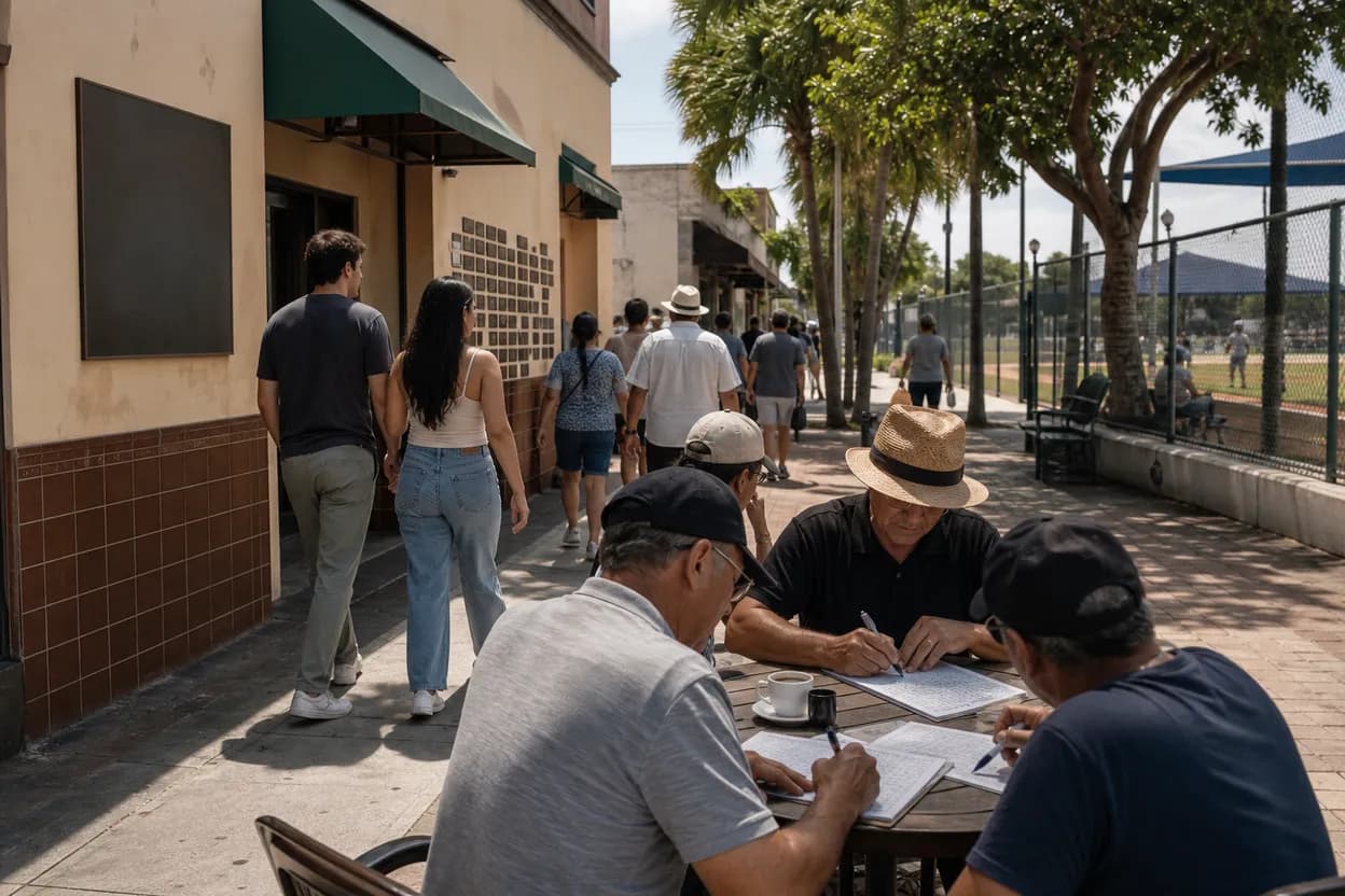 Miami experience scene for cardinals vs yankees: Miami Little Havana Baseball Scorecard Night