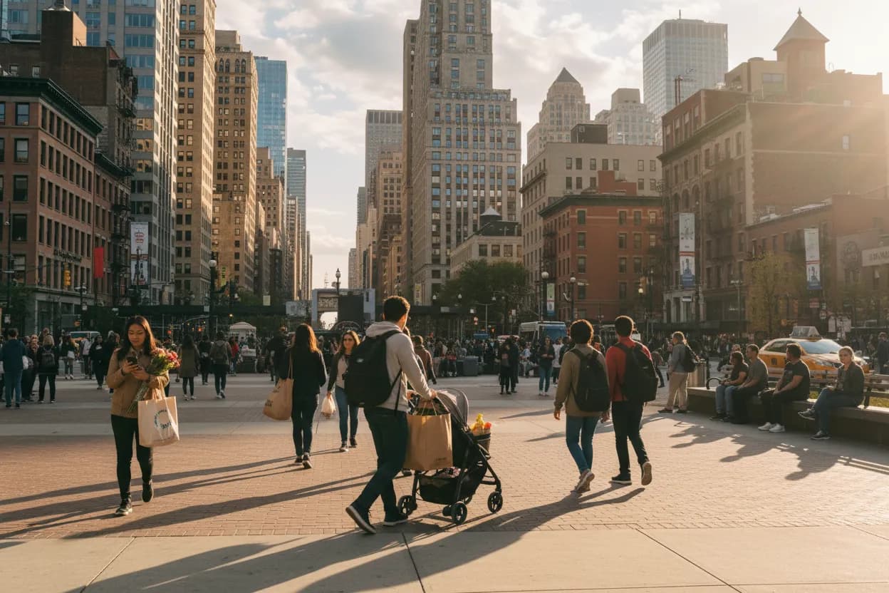 Realistic NYC scene for Walmart Near NYC: Budget Shopping Alternatives Compared by Need