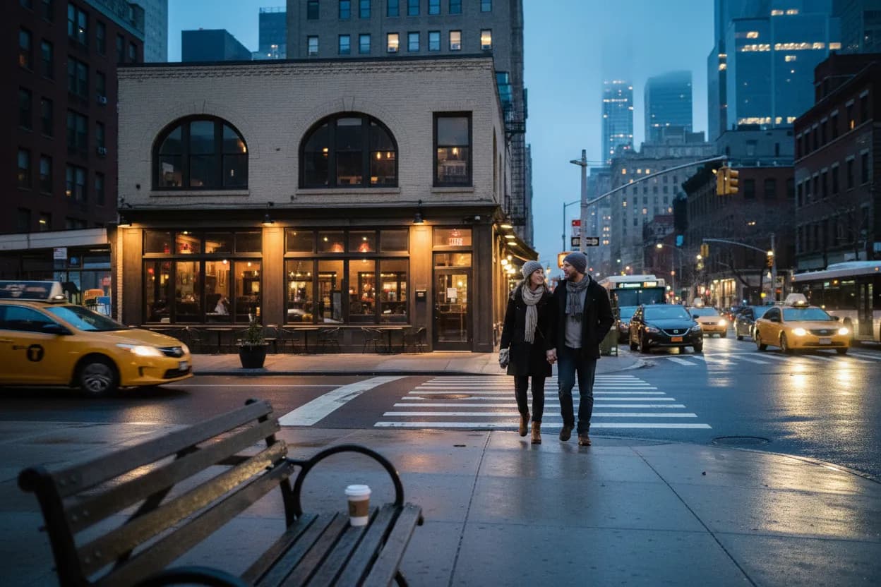 Realistic NYC scene for NYC Outback Steakhouse Near Me: Casual Dinner Guide