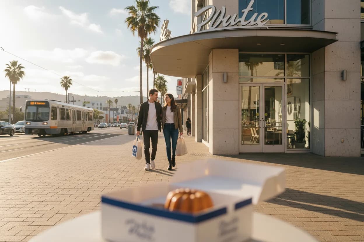 Practical city scene for LA Nothing Bundt Cakes Guide for Birthday Dessert Runs