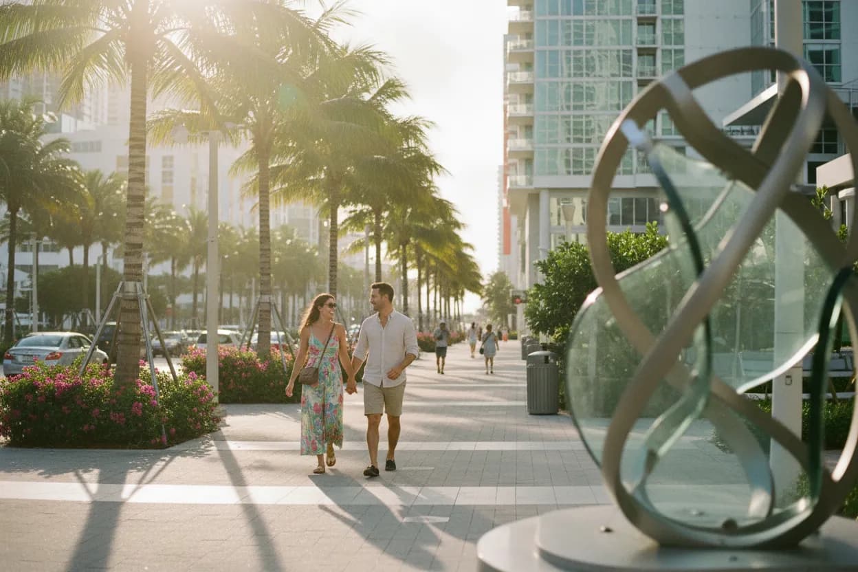 Practical city scene for Miami Happy Hour Near Me by Neighborhood Mood