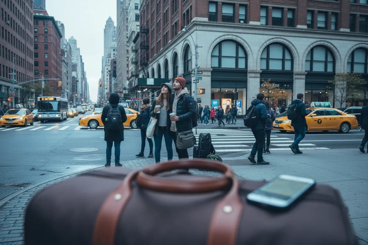 Realistic NYC scene for Best Buy Near NYC: Electronics Shopping Checklist for Travelers